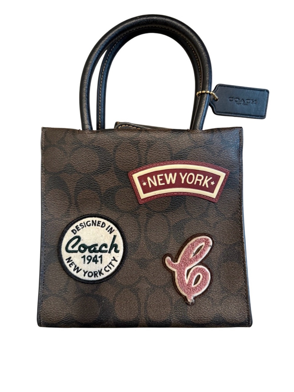 Coach mini cally crossbody bag purse with ski patch design